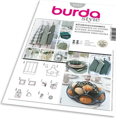 Zdjęcie produktu dla Wykrój Burda 8125 – Dodatki do kuchni i jadalni