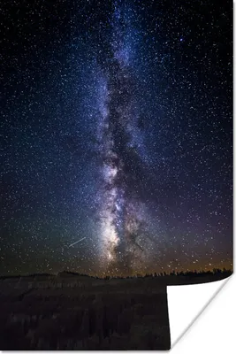 Produktbild von MuchoWow® Poster Milchstraße an einem dunklen Himmel 120x180 cm - Kunstposter