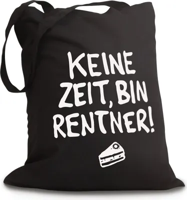 Immagine prodotto di Borsa di tela Heimspiel Design Non ho tempo, sono in pensione