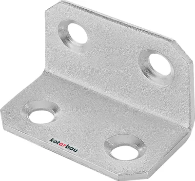 Produktbild von KOTARBAU Winkelverbinder 18 x 18 x 30 mm Stahl Bauwinkel Montagelöcher Möbelwinkel Verzinkt Schwerlast Holzverbinder Montagewinkel Stuhlwinkel