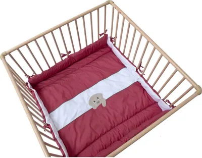 Produktbild von Be Be's Collection 263-34 Laufgittereinlage Wuschel rot 75/100x100cm