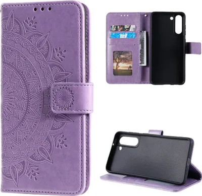 Obrázek produktu pro Pouzdro pro mobilní telefon Samsung Galaxy S21 FE flipové pouzdro kryt taška pouzdro mandala