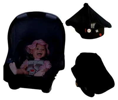 Produktbild von 3-in-1 Sonnensegel UV-Schutz 50+ Sonnendach für Kinderwagen mit Insektenschutz und Verdunkelung