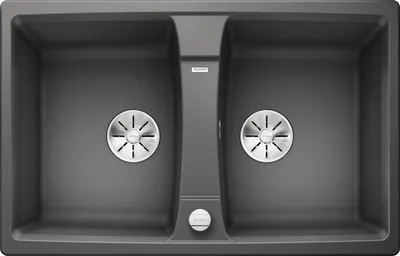 Immagine prodotto di BLANCO LEXA 8, SILGRANIT® PuraDur®, grigio roccia, reversibile, con comando dello scarico a distanza