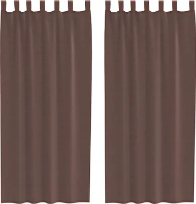 Produktbild von Voile Vorhänge mit Stangentaschen 2 Stk. Braun