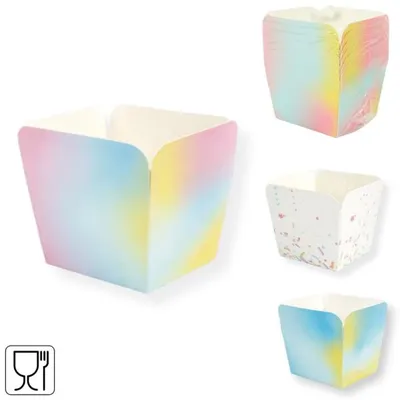 Immagine prodotto di Scatola Snack in Carta 9 Cm 6 Pezzi 3 Assortiti