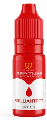 Produktbild von GoodBake Lebensmittelfarbe Brilliantrot 11ml – flüssig, backfest, zum Färben von Teig & Creme