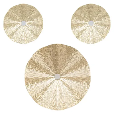 Produktbild von Goldene Metallwanddekoration LESLIE, 3er-Set
