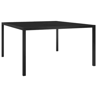 Immagine prodotto di Tavolo da pranzo da giardino in acciaio 130 x 72 x 130 cm nero