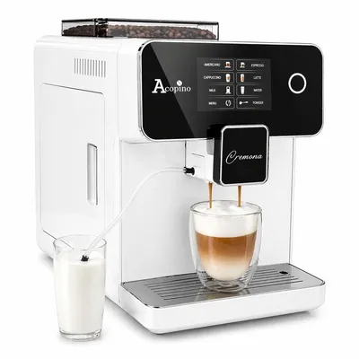 Produktbild von Acopino Cremona Kaffeevollautomat weiss – One-Touch Bedienung, integriertes Milchsystem, leises Mahlwerk, Premium-Design