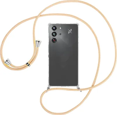 Produktbild von Handykette Backcover-Schutzhülle mit Band (Metall silberfarben) für ZTE Nubia Red Magic 10 Pro - Goldkordel