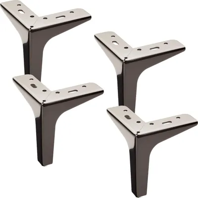 Produktbild von SOTECH Möbelfuß VICTOR 130 mm schwarz verchromt – Möbelbein Stahl (4 Stück)