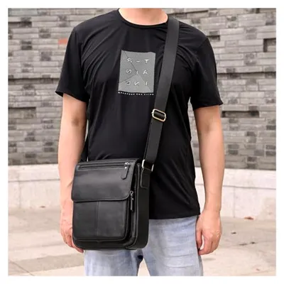 Produktbild von Herren Umhängetasche aus echtem Leder im Retro-Stil