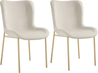 Produktbild von tectake® Polsterstuhl Tessa ergonomische Form mit hoher Rückenlehne 54 x 62 x 90 cm