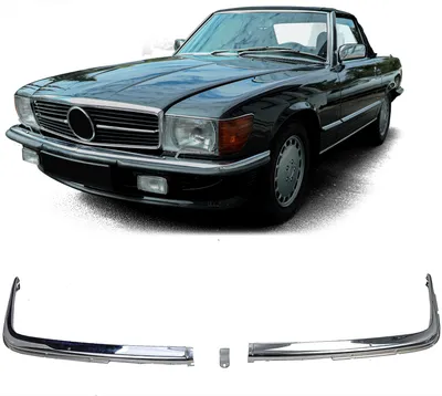 Zdjęcie produktu dla Chromowany zderzak przedni 2.3mm wersja EU 3-częściowy do Mercedes SL R107 C107