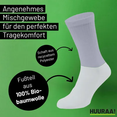 Produktbild von Huuraa Uni Socken Gibraltar Flagge Herz 37/41 Black Baumwolle Tennissocken Geschenkidee