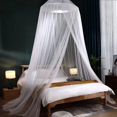 Immagine prodotto di Zanzariera per letto singolo o matrimoniale - Facile da montare - Alette per proteggere dal letto contro le zanzare - Zanzariera