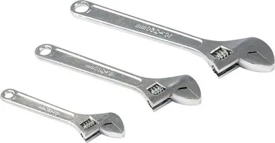 Produktbild von 3-teiliges Set aus Metall-Moorschleudern - 150 200 250 mm - WR03