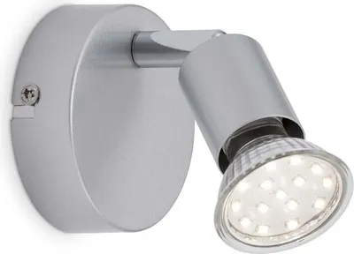 Produktbild von LED Spot Wandleuchte schwenkbar 1xGU10 3000K Ø8cm 3W Titan Metall Briloner
