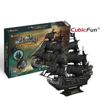 Immagine prodotto di CUBICFUN Puzzle 3D del veliero Queen Anne's Revenge 328 pezzi