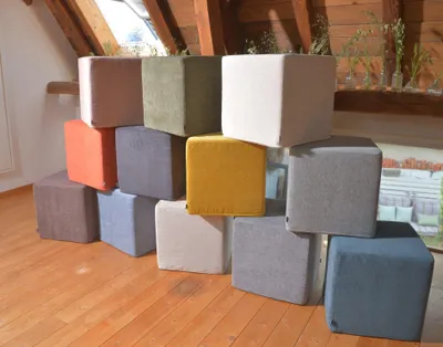 Produktbild von H.O.C.K. Lucky Hocker Cube eckig 45x45x45cm maiz gelb col. 28