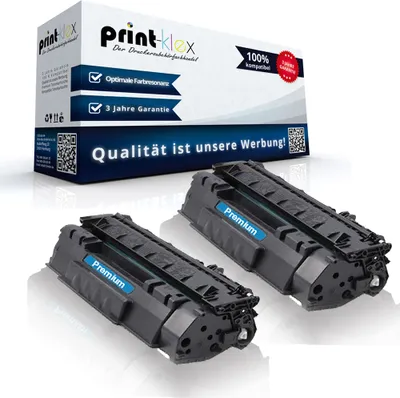 Produktbild von 2x Kompatible Tonerkartuschen HP LaserJet P 2054 D LaserJet P 2054 DN LaserJet P 2054 Series LaserJet P 2054 X LaserJet P 2055 CE 505A CE505A 05A CE505 Black Schwarz - Office Pro Serie