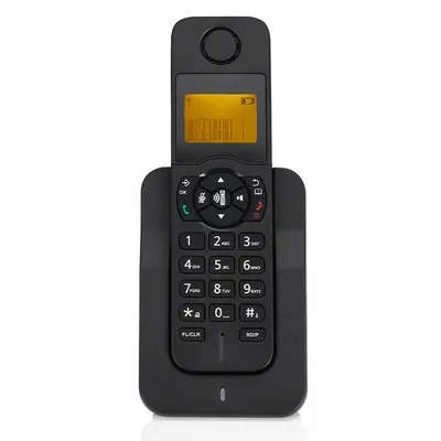 Obrázek produktu pro Bezdrátový telefon ZELURXX s nabíjecí stanicí, budíkem, nastavitelnou hlasitostí, pro kancelář nebo domácnost, 4,6 x 2,4 x 16,6 cm, černý