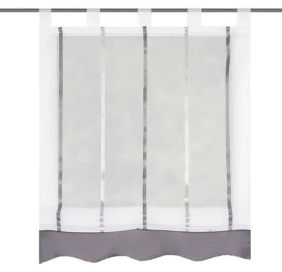 Produktbild von Home fashion Schlaufenrollo Längsstreifen, Polyester, Grau, 140 x 80 cm, 1 Einheiten