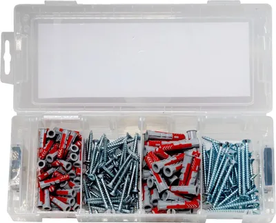 Produktbild von Fischer Aktion - Dübelsortiment MiniFixTainer - DuoPower S mit Schrauben MARKE