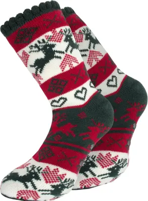 Produktbild von normani Strick-Kuschelsocken mit Norwegermotiv und ABS