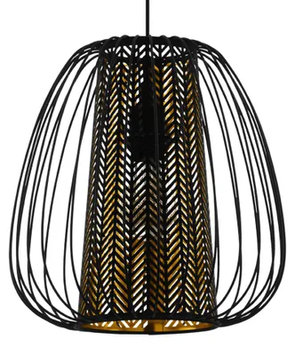 Image de Lustre industriel Curasao 1 Lumière Acier Noir
