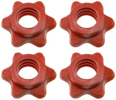 Immagine prodotto di Collari in plastica, confezione da 4 pezzi - 25 mm - Rossi - Resistenti - Per aumentare il peso - Copricollari