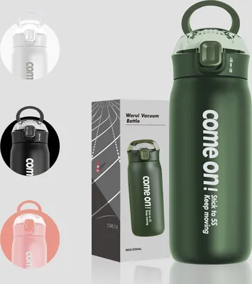 Produktbild von Thermobecher, Edelstahl Thermobecher 500ml, Kaffeebecher to go thermo mit Griff,BPA-freier Travel Mug mit Auslaufsicher Deckel, Hält bis zu 6–12h warm