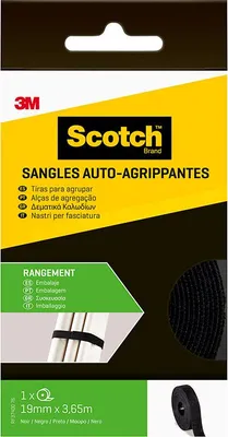 Zdjęcie produktu dla Niestandardowa taśma do wiązania, 19 mm x 3,65 m, czarna