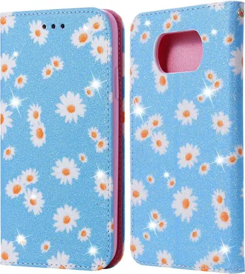 Produktbild von König Design Hülle kompatibel mit Xiaomi Poco X3 Kunstleder Handyhülle - Handy Case Blau