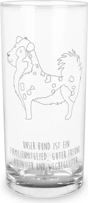 Produktbild von Mr. & Mrs. Panda Cocktailglas Hund Australien Shepherd 200 ml - Transparent - Geschenk, Sprüche, Tumbler, Wasserglas, Spruch, Longdrinkglas, Trinkglas, Glas, Familie