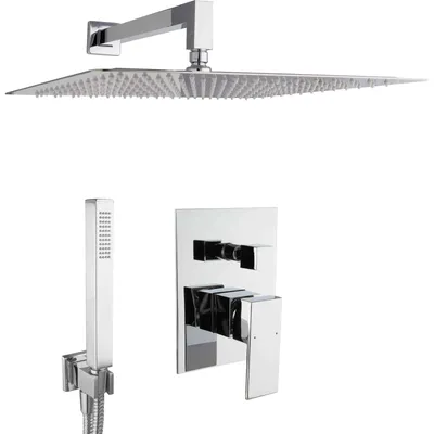 Obrázek produktu pro PaulGurkes Kompletní set sprchové baterie do omítky, sprchový systém, 40 cm