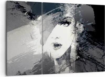 Produktbild von Bild auf Leinwand - Leinwandbild - Frau Gesicht - 105x70cm - Wand Bild - Wanddeko - Wandbilder - Leinwanddruck - Bilder - Kunstdruck - Wanddekoration - Leinwand bilder - Wandkunst - CE105x70-3757