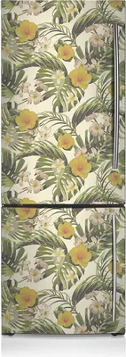 Produktbild von Magnetfolie Magnete Küche Kühlschrank Dekoration 60x180 cm - Tropische Blumen