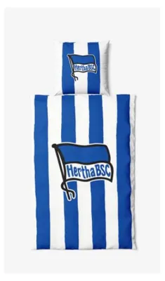 Produktbild von Hertha BSC Bettwäsche Blau-Weiß 135x200, 80x80cm
