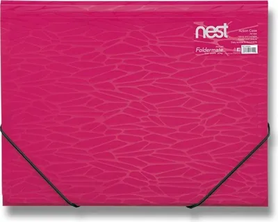 Obrázek produktu pro Tříchlopňové desky s gumou FolderMate Nest A4, růžové