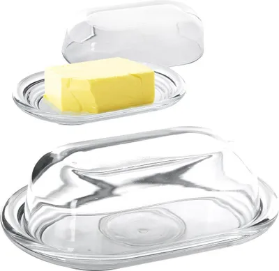 Produktbild von Orion Butterdose Glas mit Deckel Butterbehälter Butterglocke Butterschale