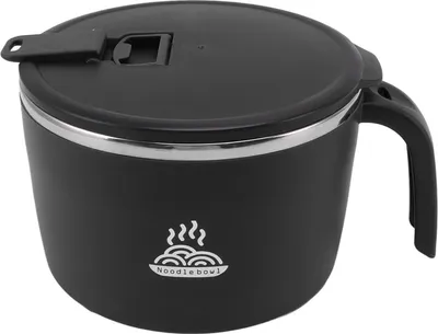 Produktbild von Instant-Nudelschüssel aus Edelstahl, mit Dichtung, Abfluss, Suppenbecher mit Deckel, Telefonhalter für Schlafsaal, Büro, 1300 ml, großes Fassungsvermögen