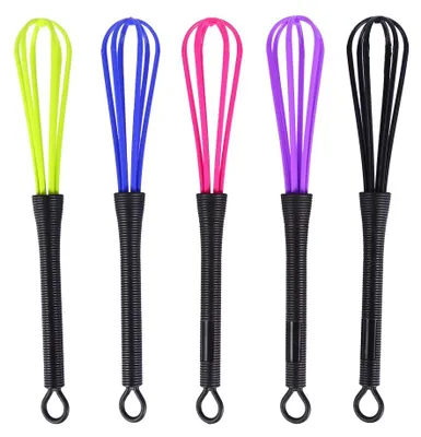 5er-Set Silikon-Schneebesen, Mini, 18 cm, spülmaschinengeeignet