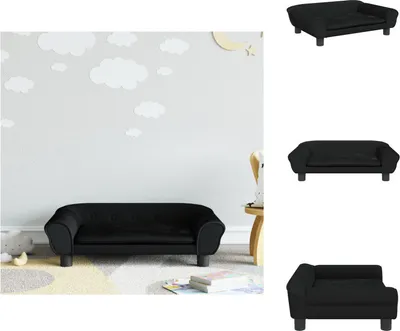 Obrázok produktu pre vidaXL Detská pohovka čierna 70x45x26 cm zamat - Detský nábytok