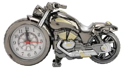 Produktbild von Vintage-Motorrad-Modell-Wecker, batteriebetrieben, genaue Zeitmessung, Schreibtisch-Regal, Dekoration für Zuhause und Büro