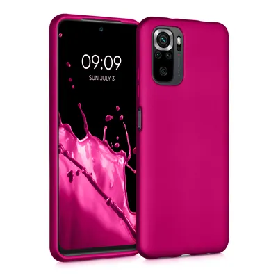Produktbild von kwmobile Case kompatibel mit Xiaomi Redmi Note 10 / Note 10S Hülle - Schutzhülle aus Silikon metallisch schimmernd - Handyhülle Metallic Pink