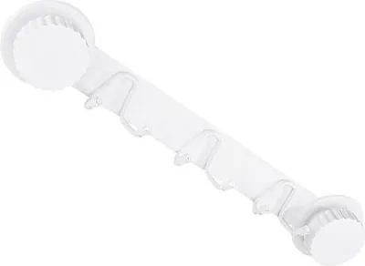 Produktbild von INF Saugfähiger Hakenleiste mit 6 Haken - Edelstahl, 34.5cm, für Küche & Bad Weiß
