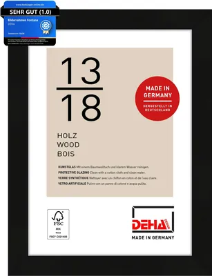 Immagine prodotto di DEHA Design Portaritratti in legno, cornice Fontana, 13x18 cm, nero