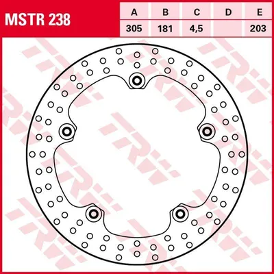 Immagine prodotto di Disco freno TRW Allround Semifloating MSTR238 R1200GS R12